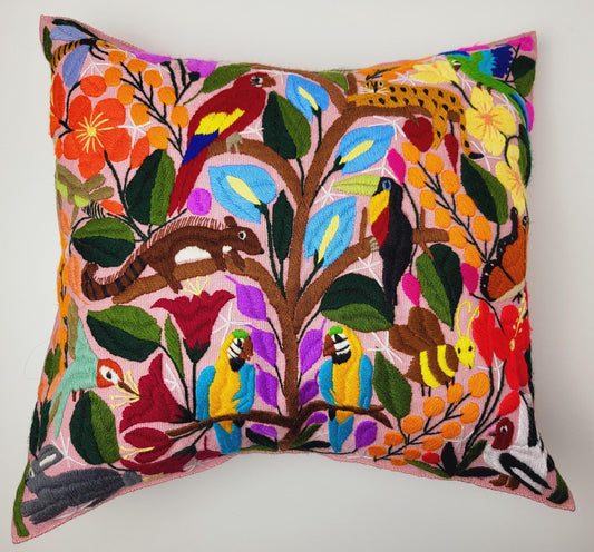 handmade decorative pillow, made in Mexico