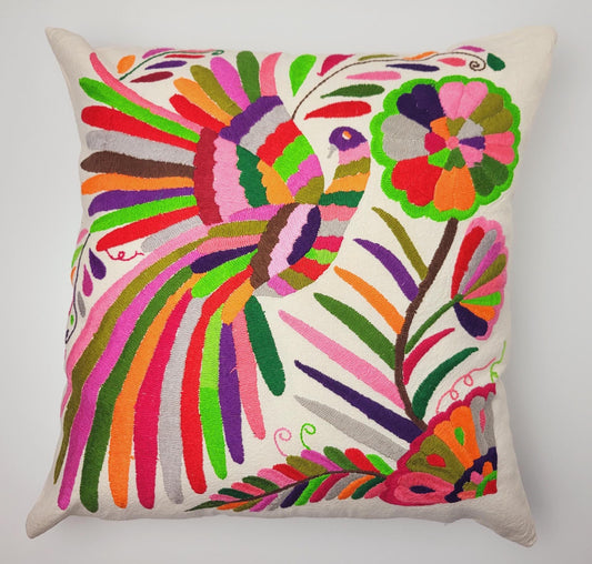 hand-embroidered Mexican cushion cover from fair trade