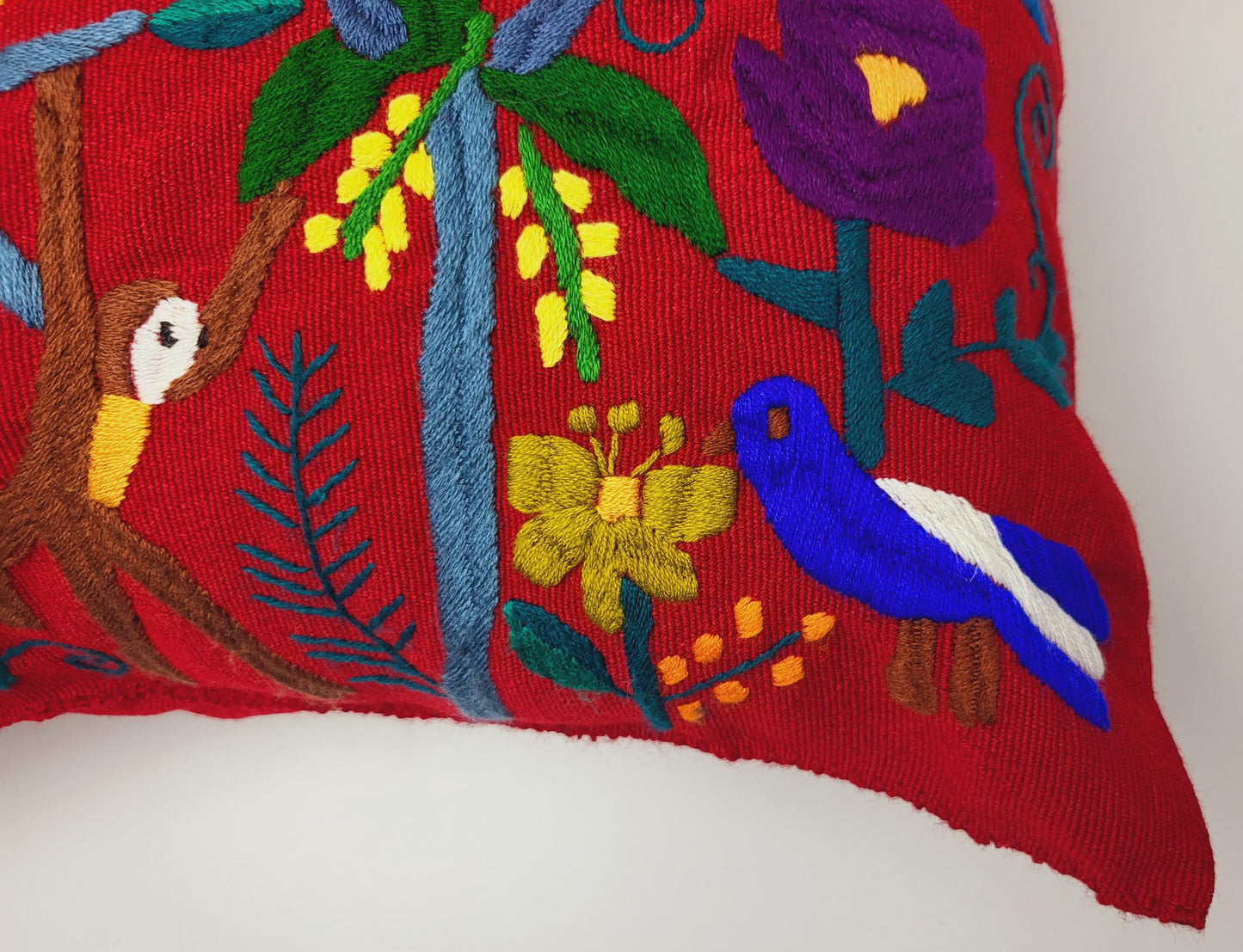handmade decorative pillow, made in Mexico