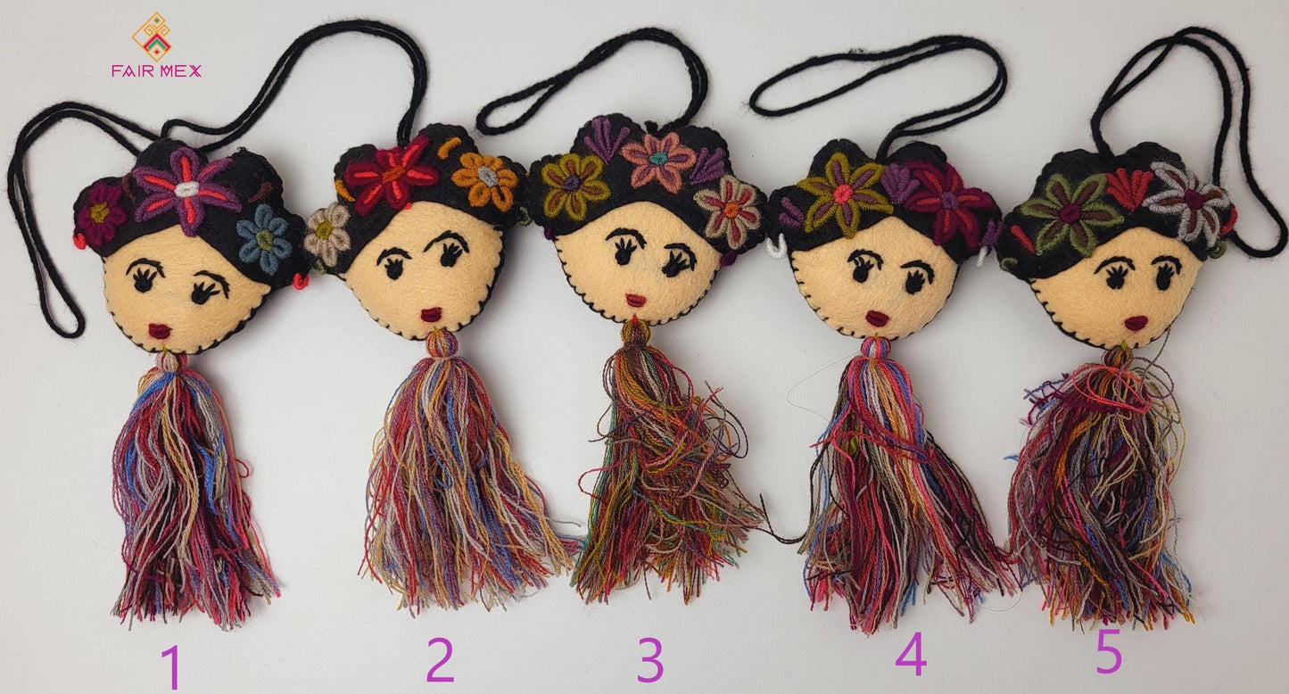 Mexican pendant, Frida Kahlo decoration, Mexican decoration