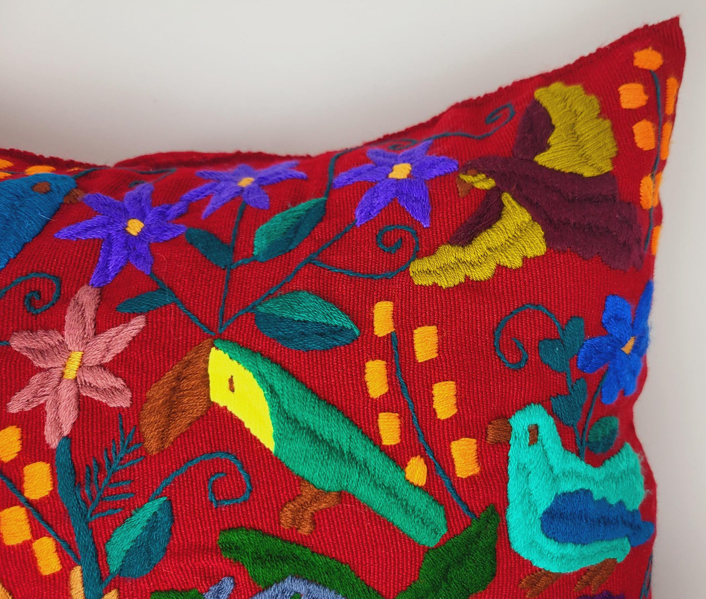 handmade decorative pillow, made in Mexico