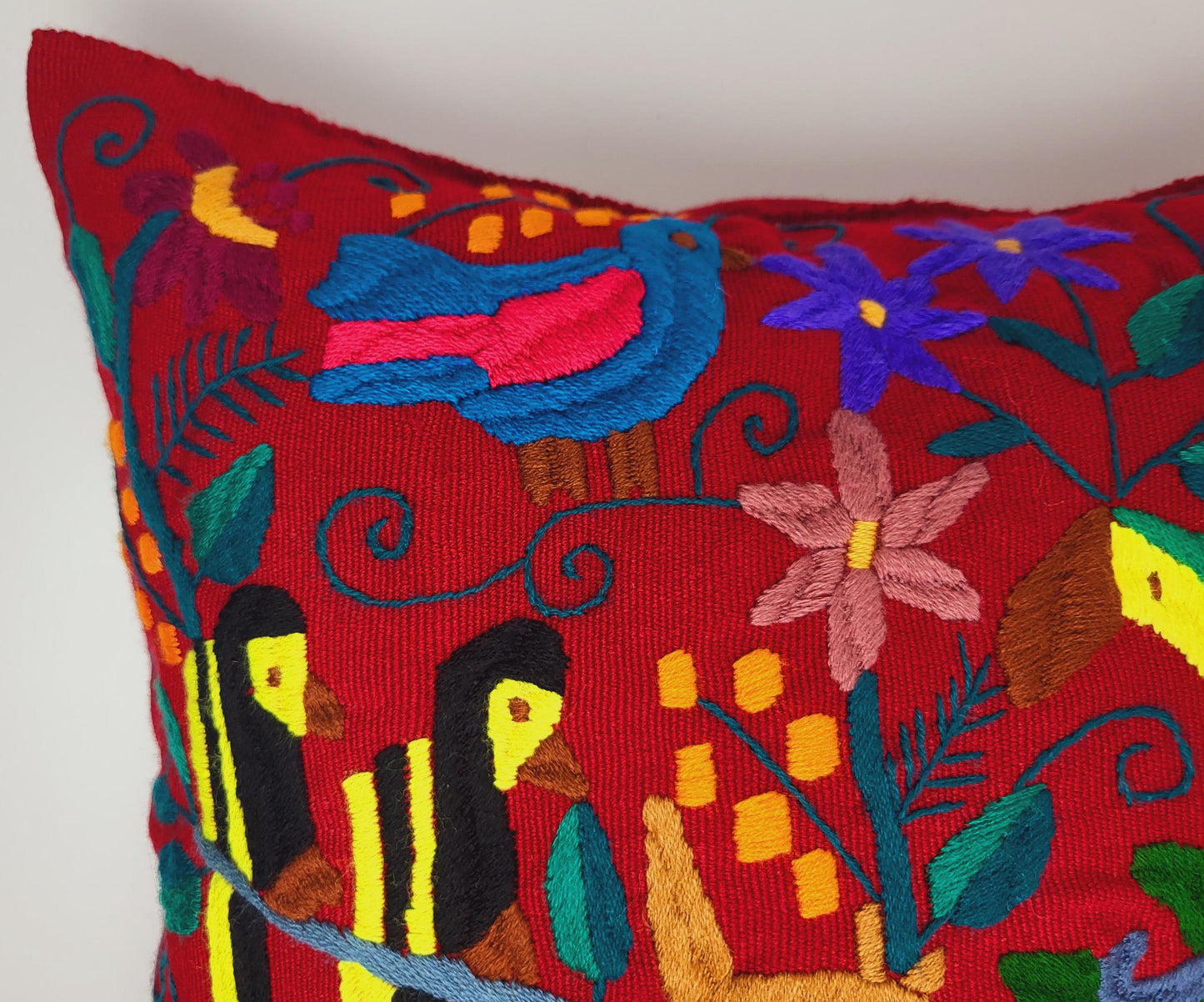 handmade decorative pillow, made in Mexico