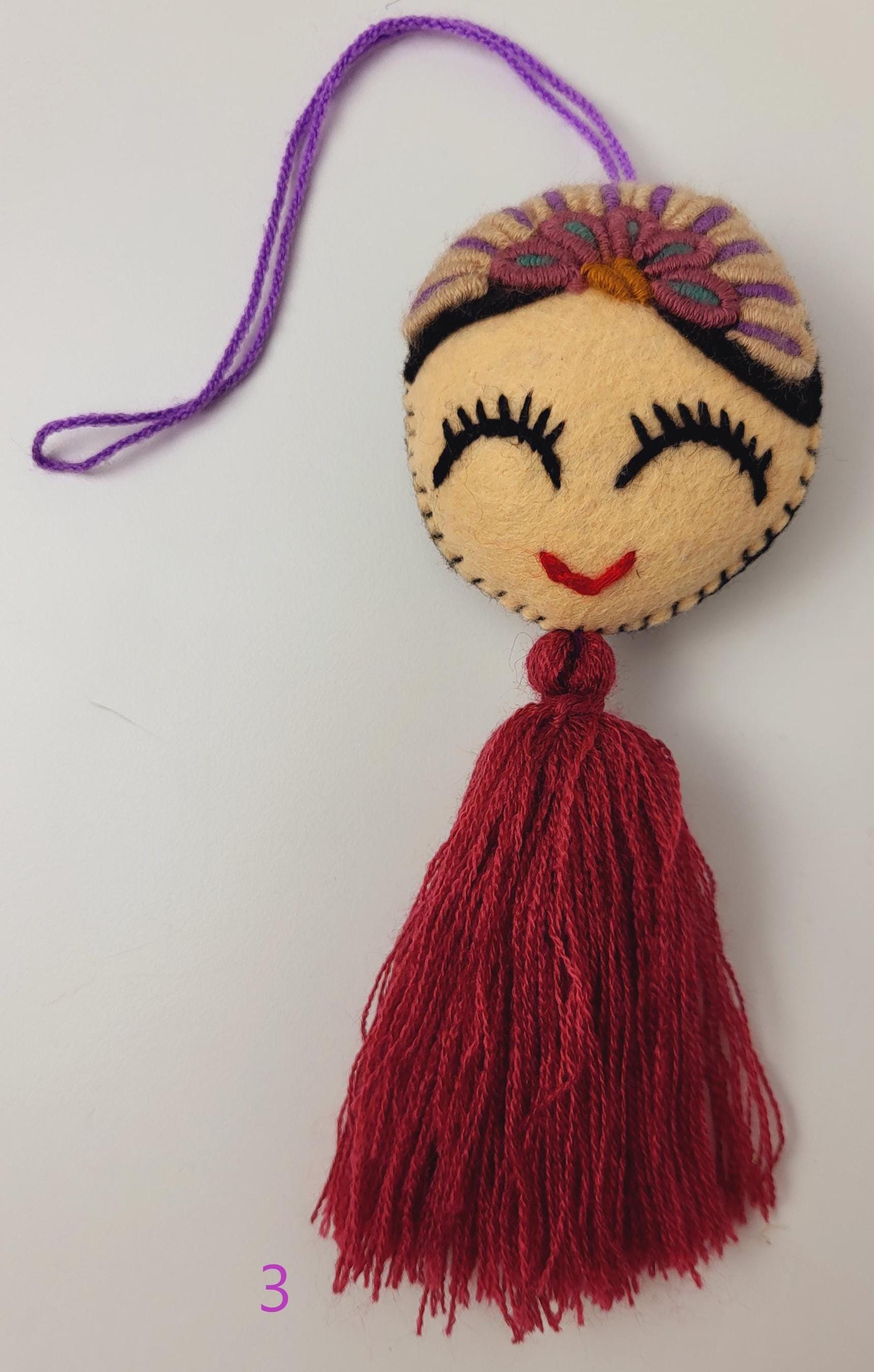 bunte Filzanhänger aus Mexiko, bunte Deko als Geschenk oder Deko für dein Zuhause von Fairmex