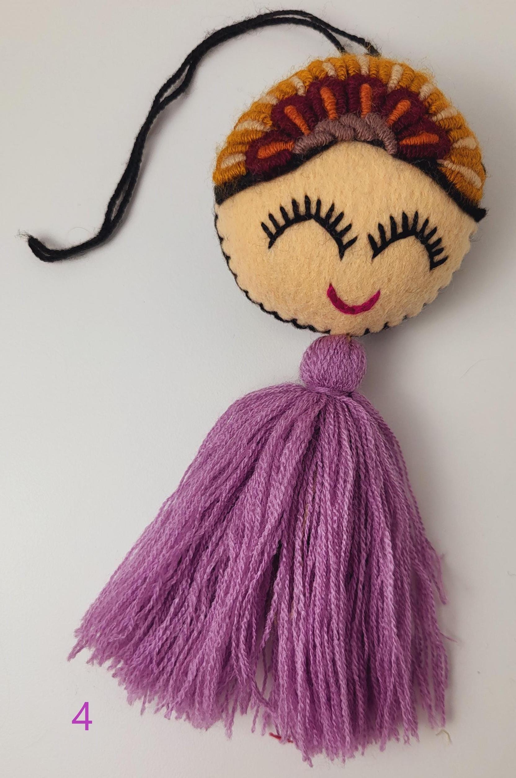 bunte Filzanhänger aus Mexiko, bunte Deko als Geschenk oder Deko für dein Zuhause von Fairmex