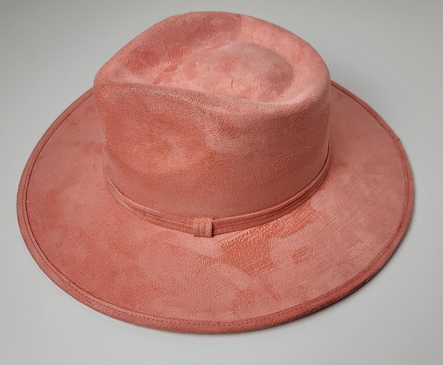 Chapeau Fedora, chapeau fait main au Mexique, chapeau bohème, chapeau rose