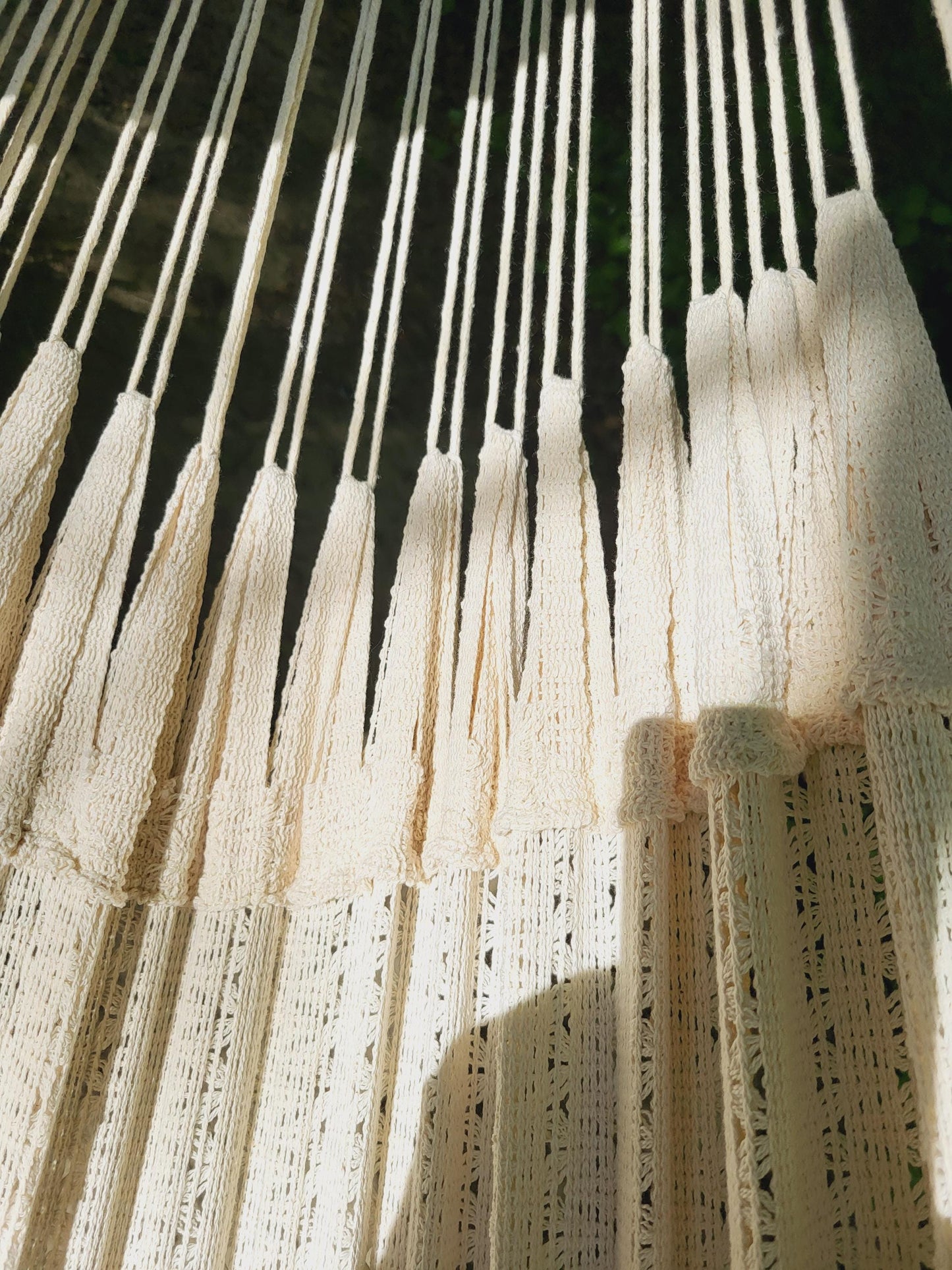 Handgeknüpfte Hängematte aus Mexiko, Hängematte aus Baumwolle für zwei Personen 4,30 m