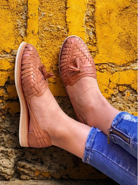 Sandales Huarache faites à la main pour femmes, sandales en cuir pour femmes, sandales mexicaines, sandales faites à la main, chaussures d'été en cuir