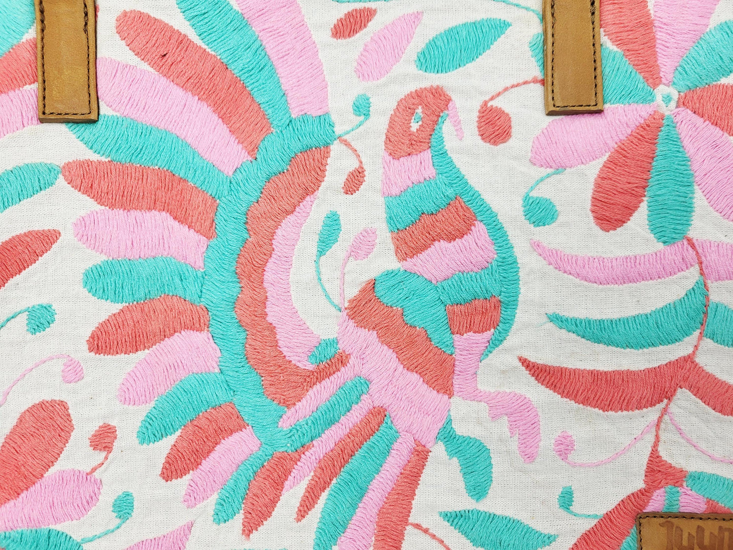 Laptoptasche, handbestickt in Mexiko, flache Handtasche