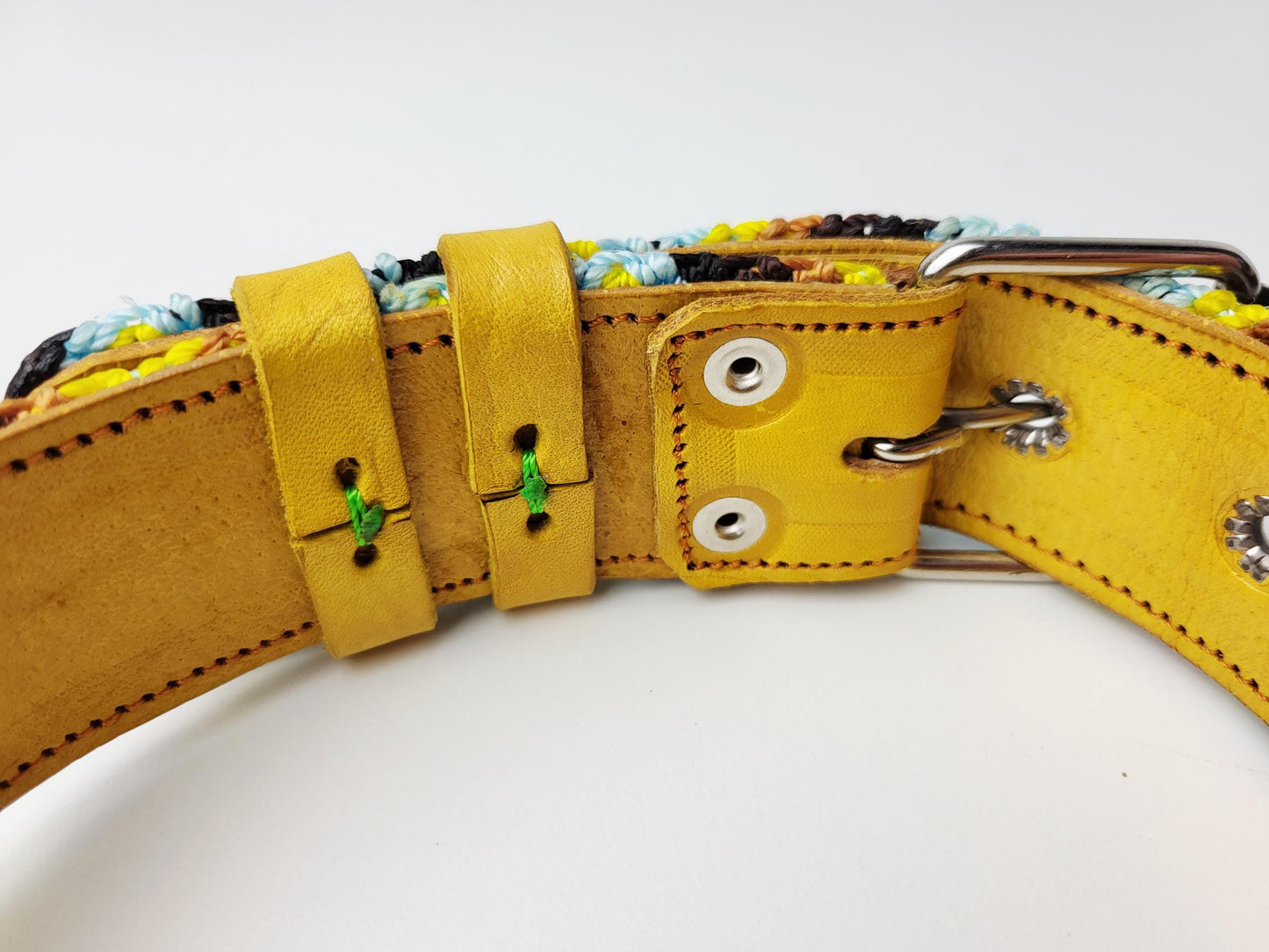 Hundehalsband Größe L, handgewebtes Hundehalsband,  breites Hundehalsband Leder