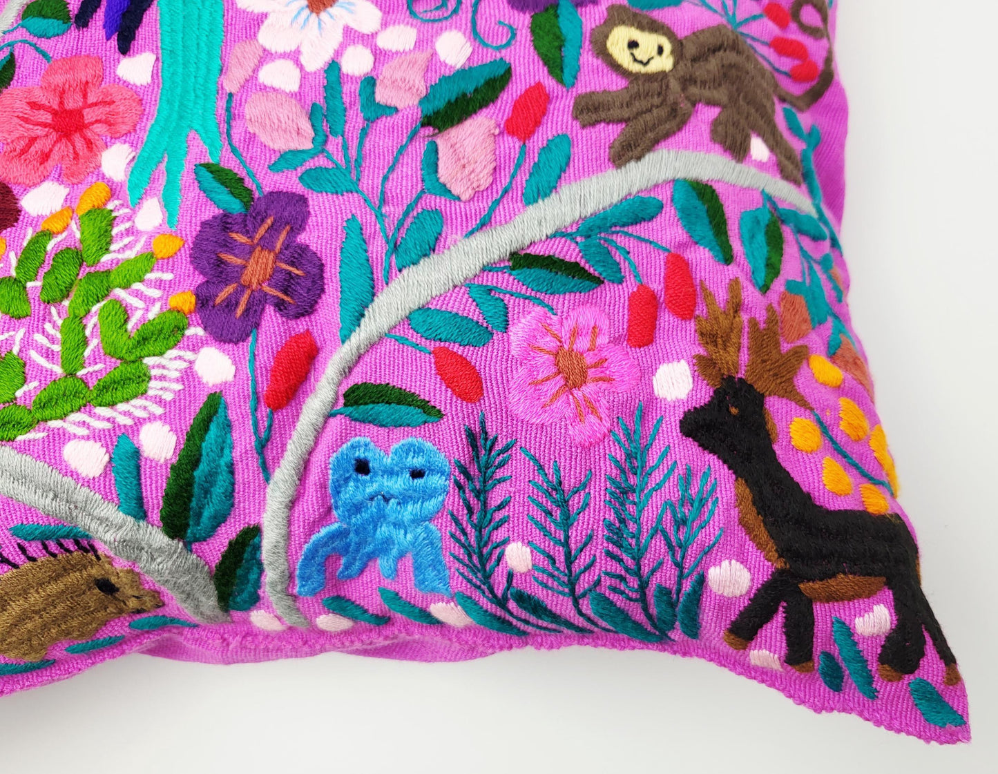 mexikanischer Kissenbezug, hangefertigt in Mexiko