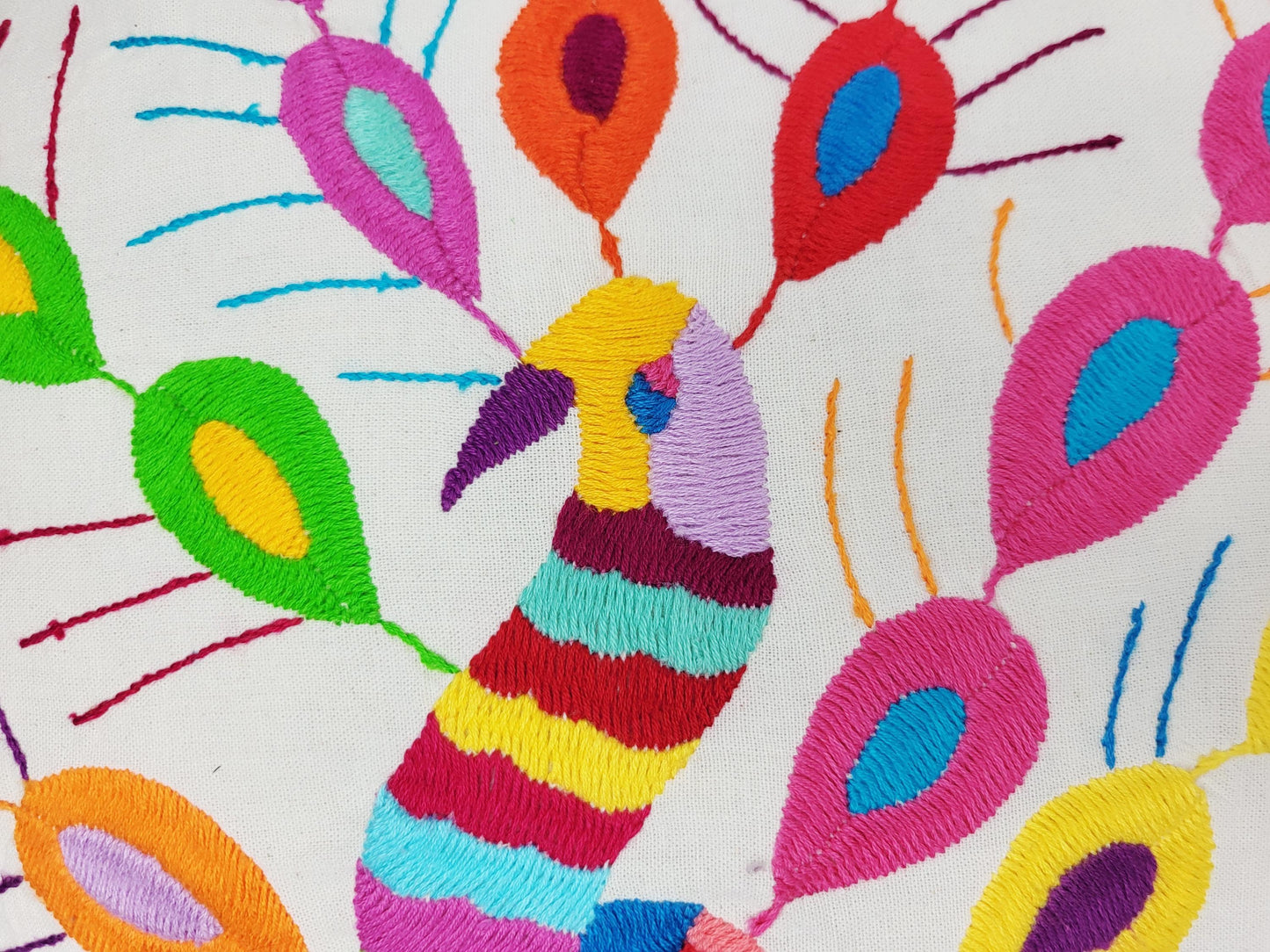 Mexikanischer handbestickter Kissenbezug, Otomi Kissenbezug, Mexiko Kissen, mexikanische Kissenhülle