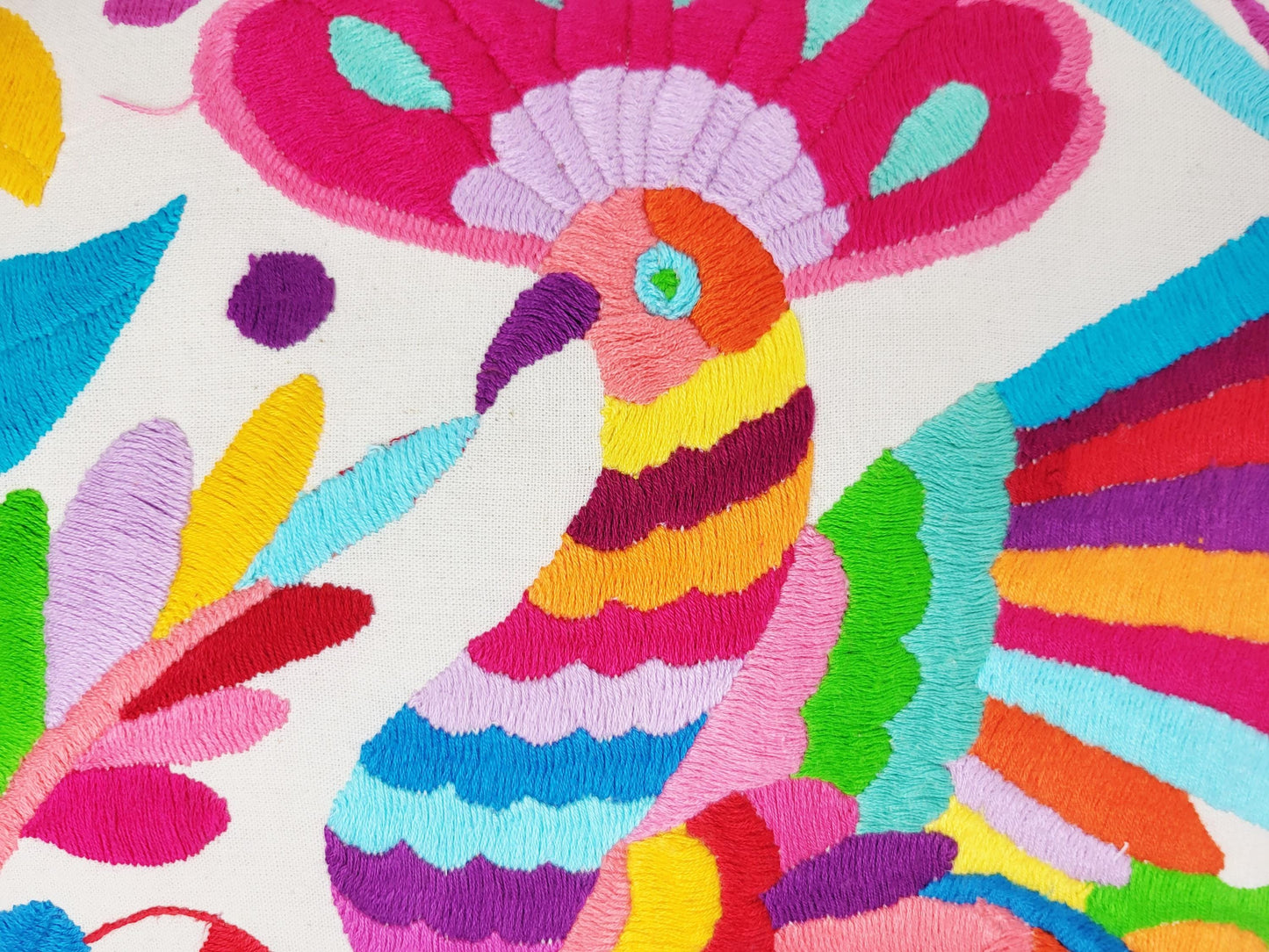 Mexikanischer handbestickter Kissenbezug, Otomi Kissenbezug, Mexiko Kissen, mexikanische Kissenhülle