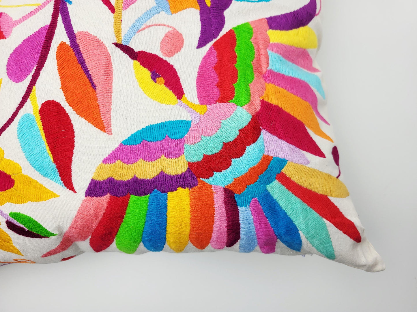 Mexikanischer handbestickter Kissenbezug, Otomi Kissenbezug, Mexiko Kissen, mexikanische Kissenhülle