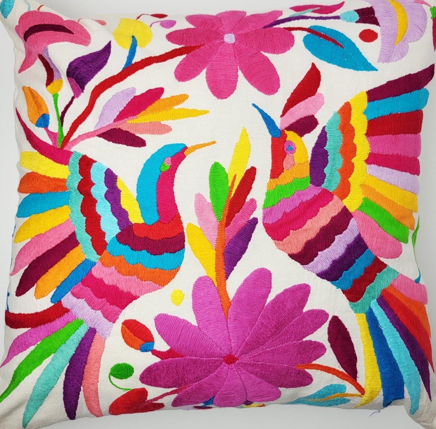 Mexikanischer handbestickter Kissenbezug, Otomi Kissenbezug, Mexiko Kissen, mexikanische Kissenhülle