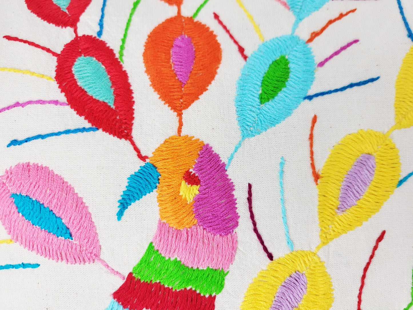 Mexikanischer handbestickter Kissenbezug, Otomi Kissenbezug, Mexiko Kissen, mexikanische Kissenhülle