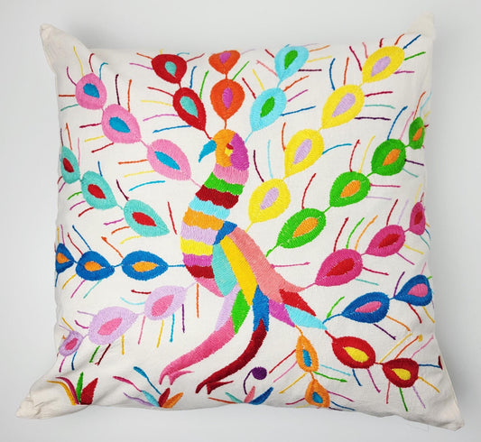Mexikanischer handbestickter Kissenbezug, Otomi Kissenbezug, Mexiko Kissen, mexikanische Kissenhülle