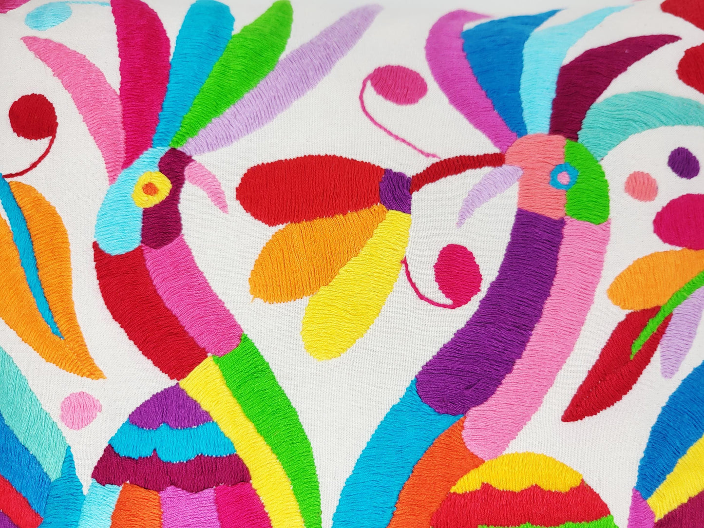 Mexikanischer handbestickter Kissenbezug, Otomi Kissenbezug, Mexiko Kissen, mexikanische Kissenhülle