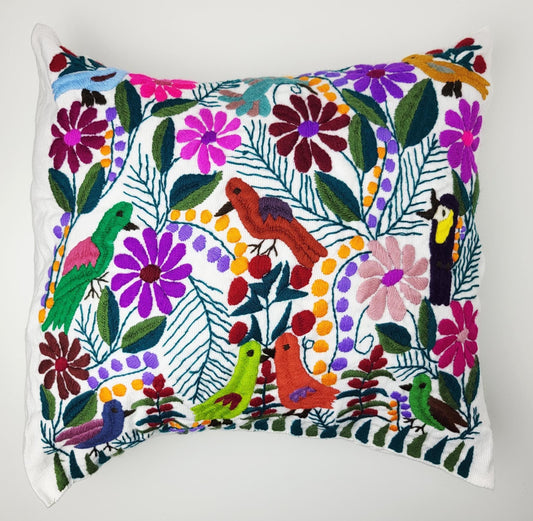 handbestickte und gewebte Kissenhülle, Kissenhülle mit Tiermuster