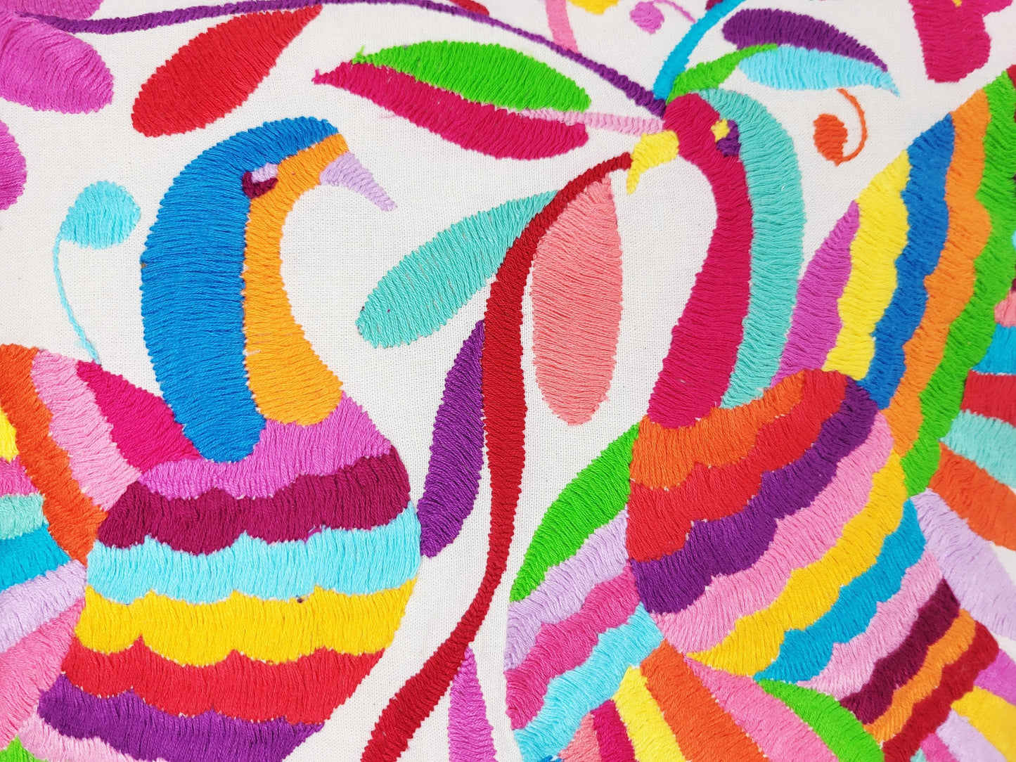 Mexikanischer handbestickter Kissenbezug, Otomi Kissenbezug, Mexiko Kissen, mexikanische Kissenhülle