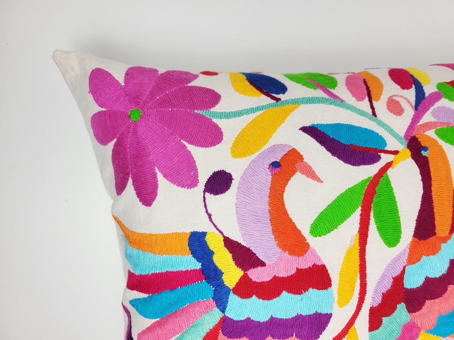 Mexikanischer handbestickter Kissenbezug, Otomi Kissenbezug, Mexiko Kissen, mexikanische Kissenhülle