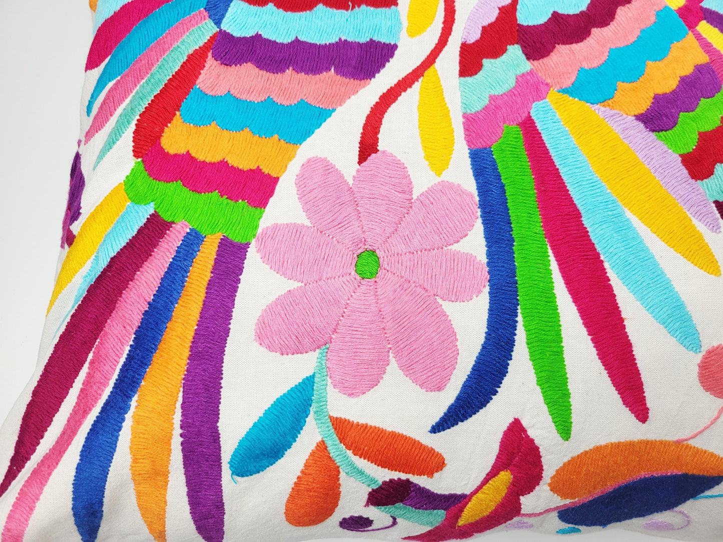 Mexikanischer handbestickter Kissenbezug, Otomi Kissenbezug, Mexiko Kissen, mexikanische Kissenhülle