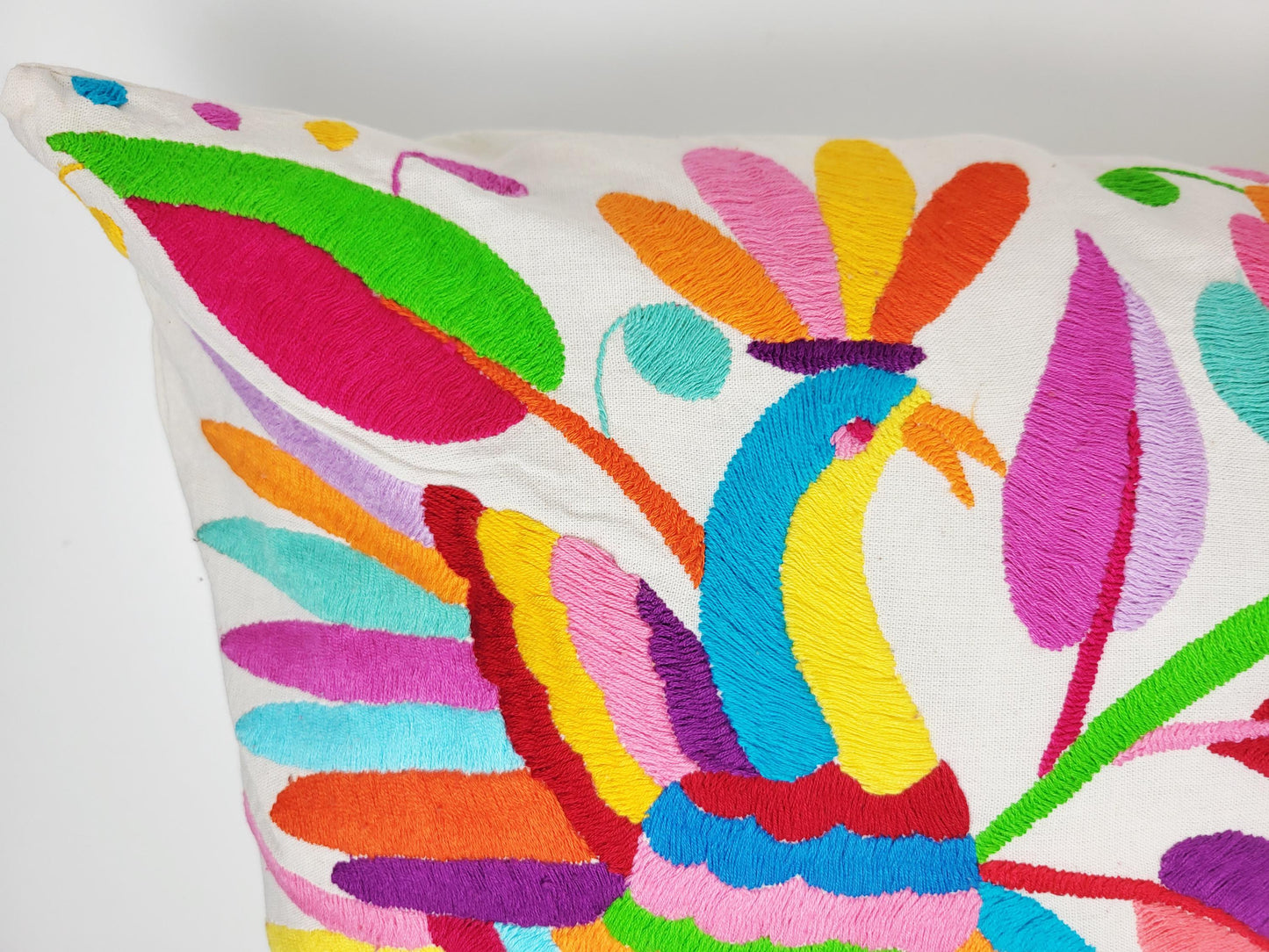 Mexikanischer handbestickter Kissenbezug, Otomi Kissenbezug, Mexiko Kissen, mexikanische Kissenhülle