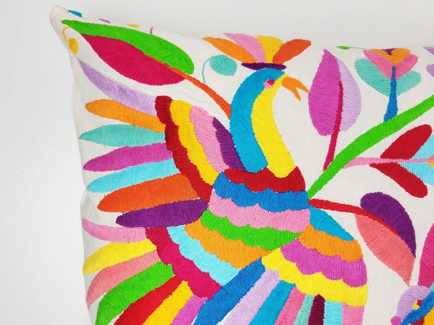 Mexikanischer handbestickter Kissenbezug, Otomi Kissenbezug, Mexiko Kissen, mexikanische Kissenhülle