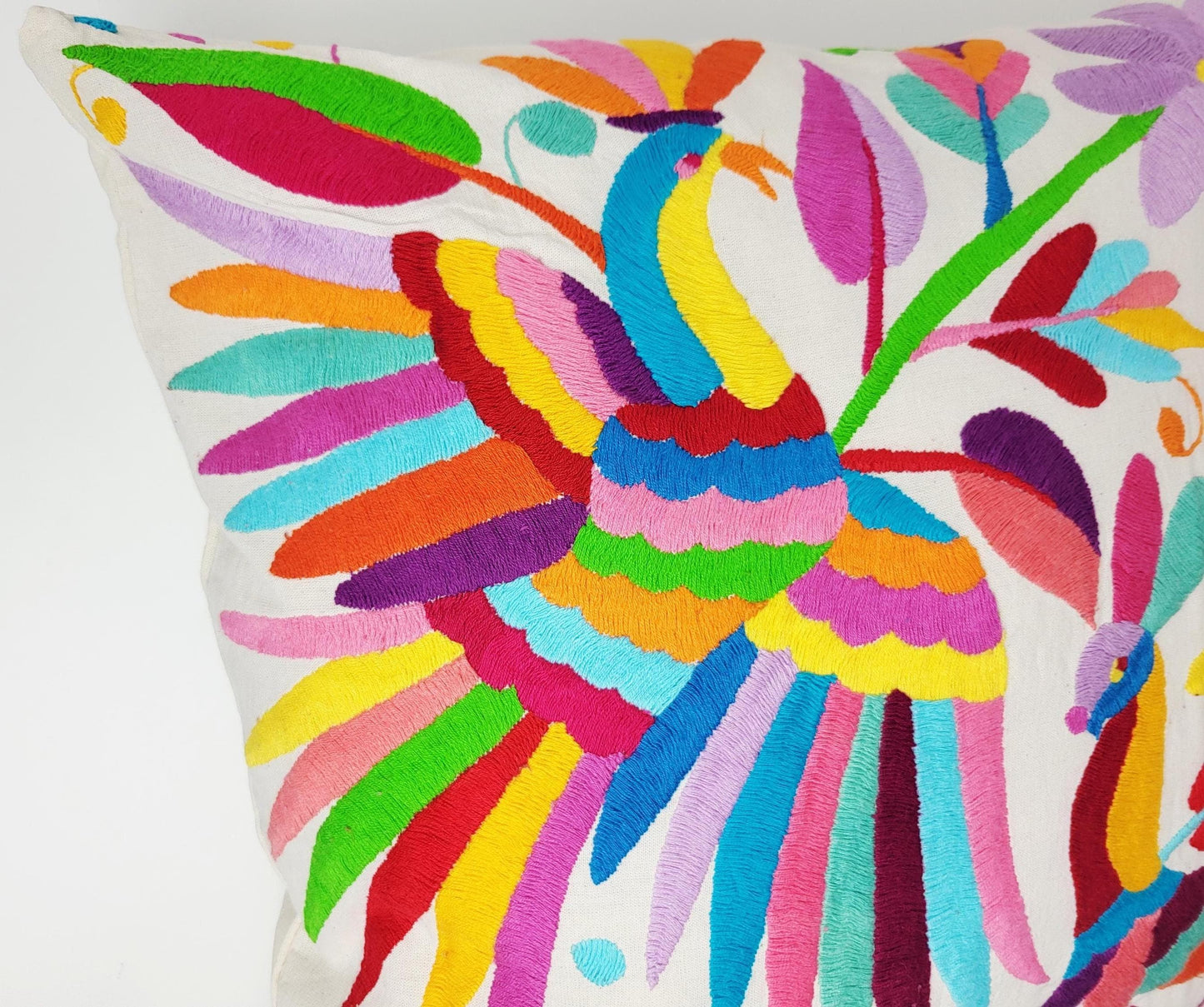 Mexikanischer handbestickter Kissenbezug, Otomi Kissenbezug, Mexiko Kissen, mexikanische Kissenhülle