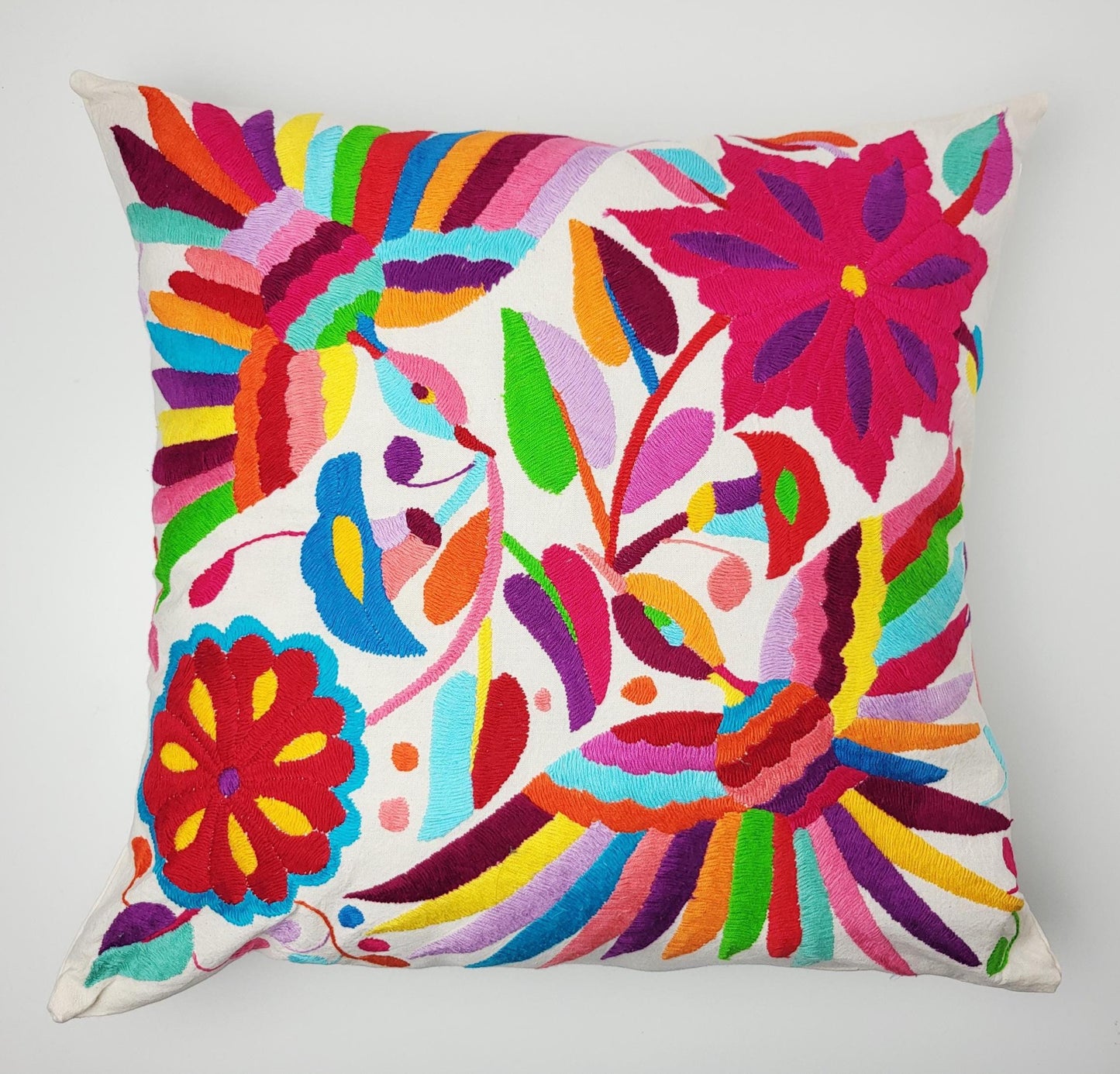 Mexikanischer handbestickter Kissenbezug, Otomi Kissenbezug, Mexiko Kissen, mexikanische Kissenhülle