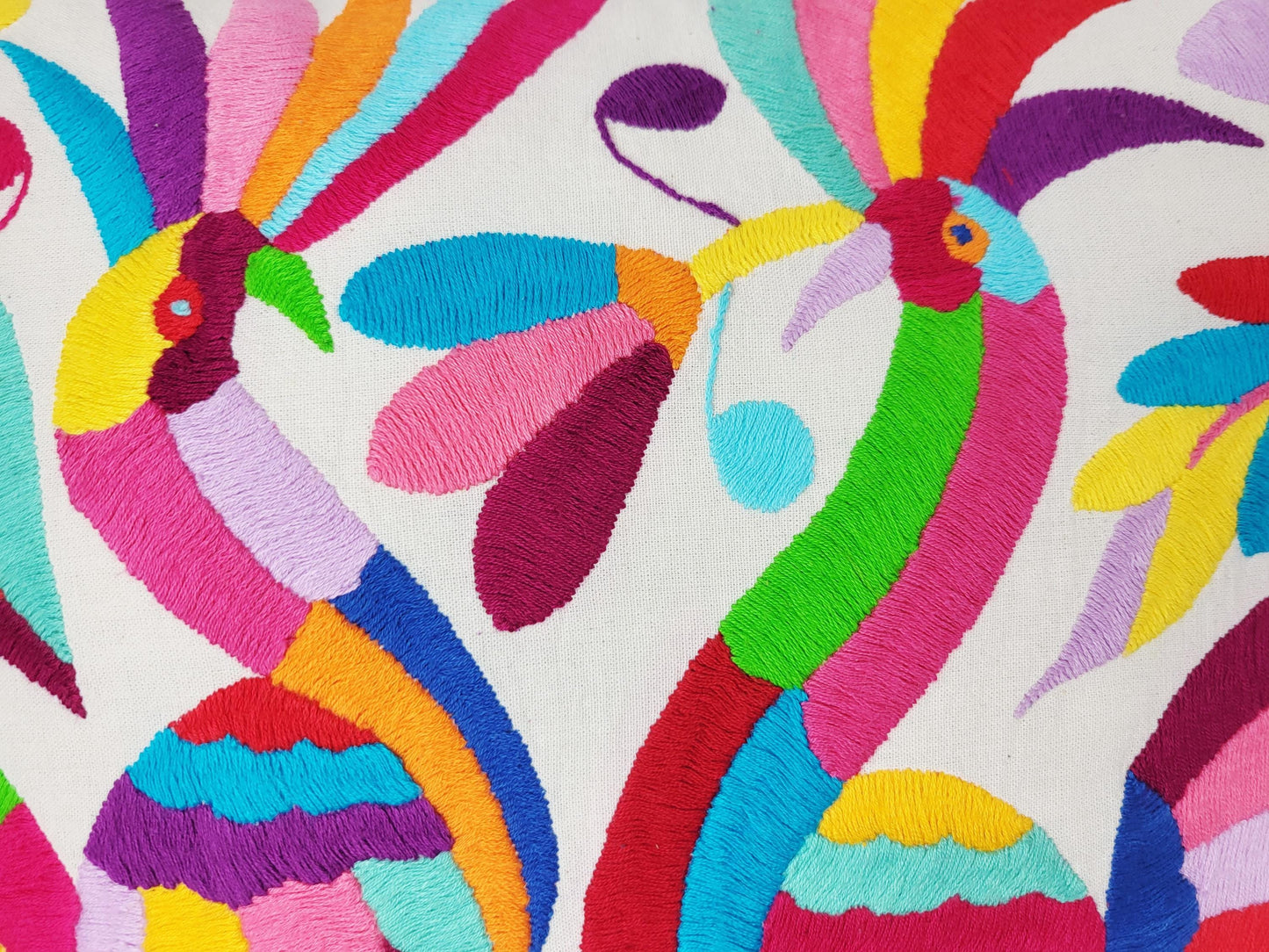 Mexikanischer handbestickter Kissenbezug, Otomi Kissenbezug, Mexiko Kissen, mexikanische Kissenhülle