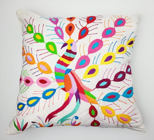 Mexikanischer handbestickter Kissenbezug, Otomi Kissenbezug, Mexiko Kissen, mexikanische Kissenhülle