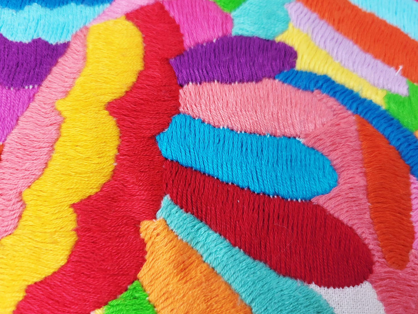 Mexikanischer handbestickter Kissenbezug, Otomi Kissenbezug, Mexiko Kissen, mexikanische Kissenhülle