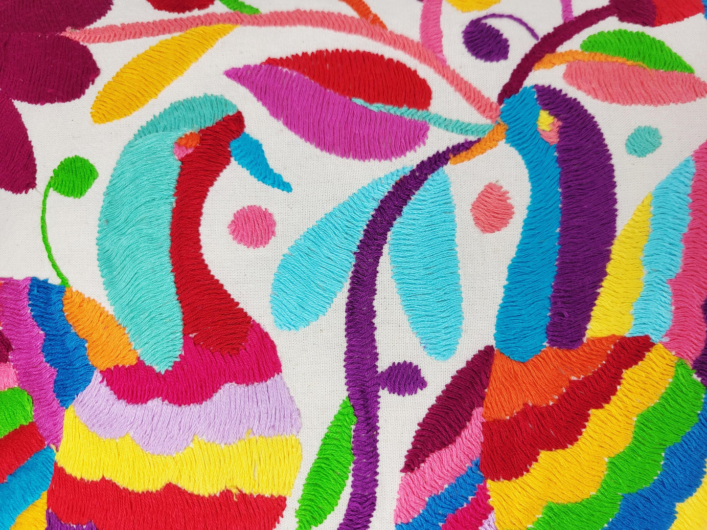 Mexikanischer handbestickter Kissenbezug, Otomi Kissenbezug, Mexiko Kissen, mexikanische Kissenhülle