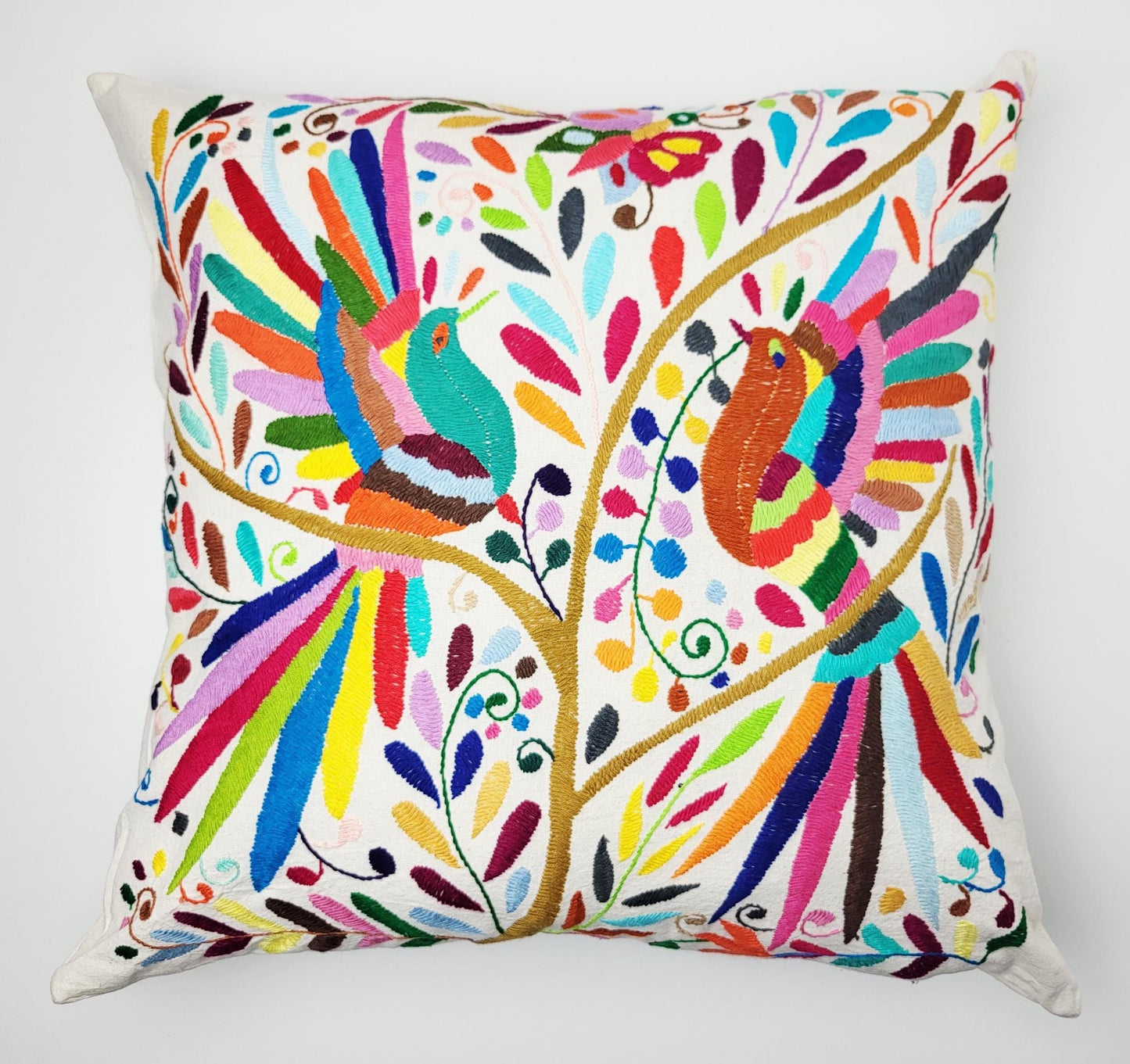 Mexikanischer handbestickter Kissenbezug, Otomi Kissenbezug, Mexiko Kissen, mexikanische Kissenhülle