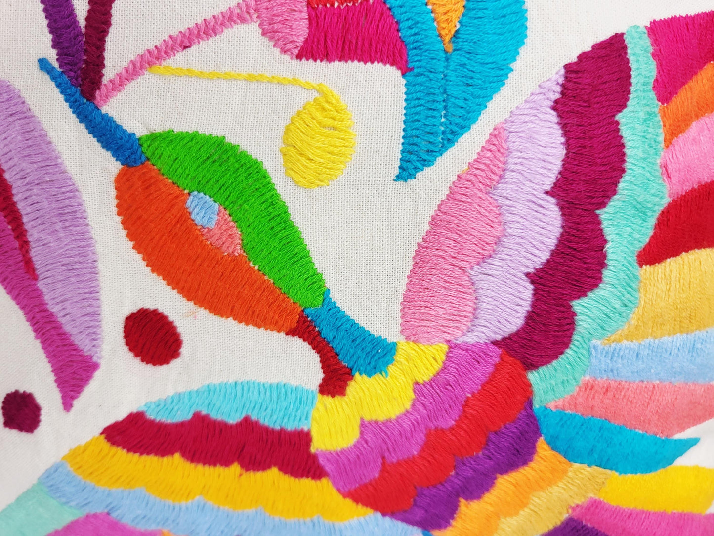 Mexikanischer handbestickter Kissenbezug, Otomi Kissenbezug, Mexiko Kissen, mexikanische Kissenhülle