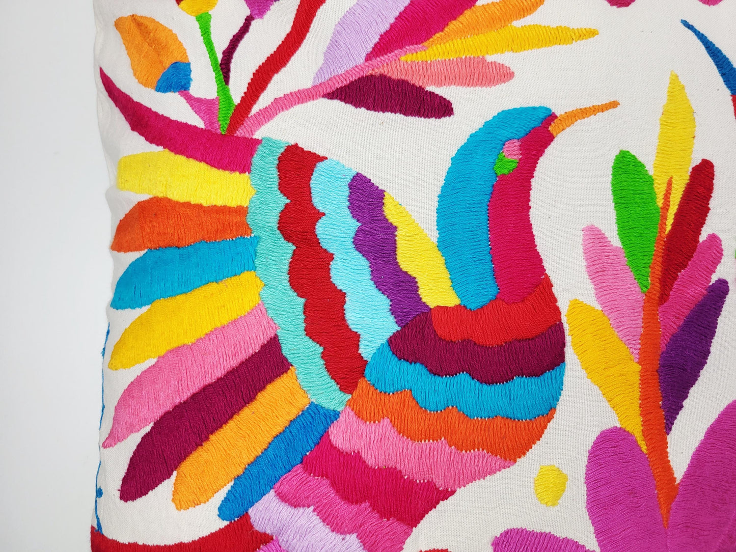 Mexikanischer handbestickter Kissenbezug, Otomi Kissenbezug, Mexiko Kissen, mexikanische Kissenhülle