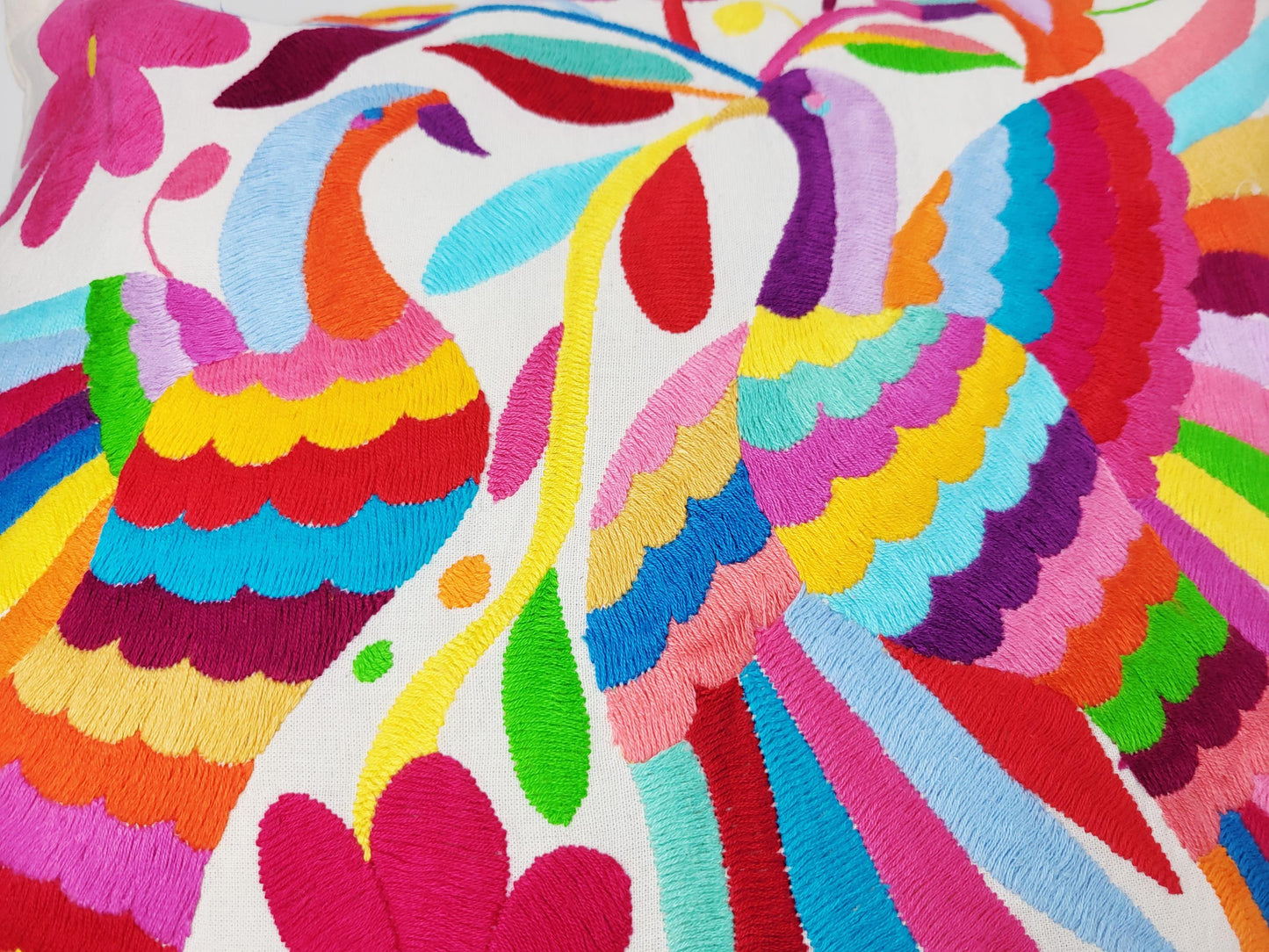 Mexikanischer handbestickter Kissenbezug, Otomi Kissenbezug, Mexiko Kissen, mexikanische Kissenhülle