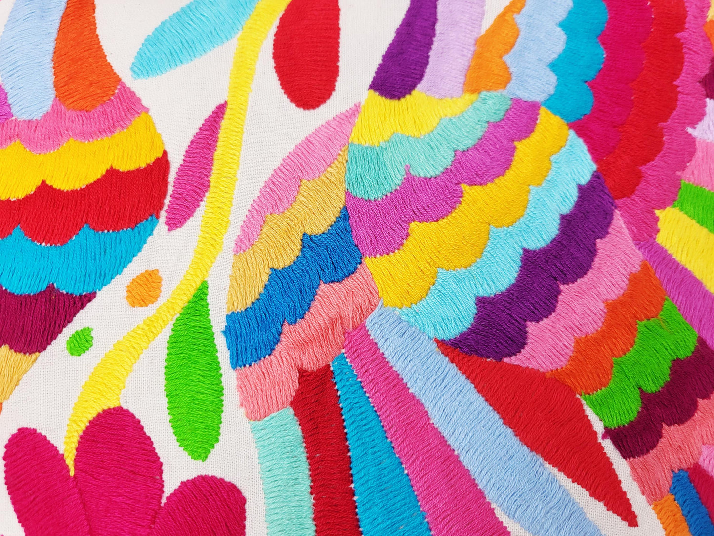 Mexikanischer handbestickter Kissenbezug, Otomi Kissenbezug, Mexiko Kissen, mexikanische Kissenhülle