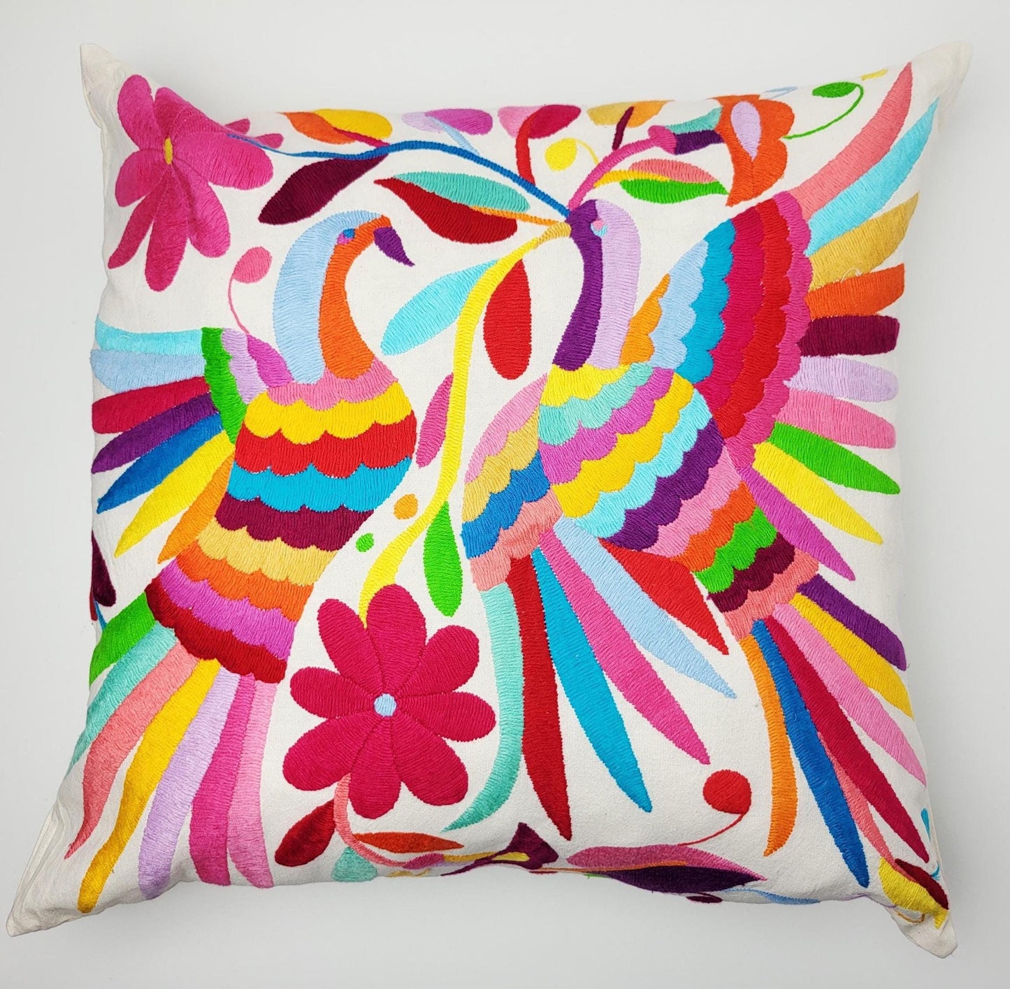 Mexikanischer handbestickter Kissenbezug, Otomi Kissenbezug, Mexiko Kissen, mexikanische Kissenhülle