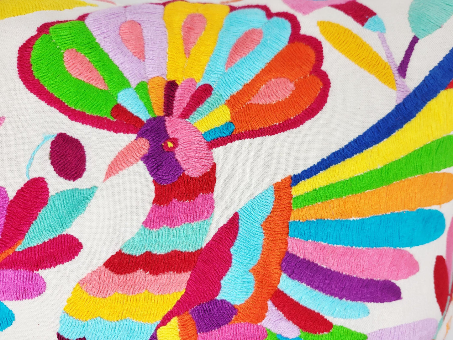 Mexikanischer handbestickter Kissenbezug, Otomi Kissenbezug, Mexiko Kissen, mexikanische Kissenhülle