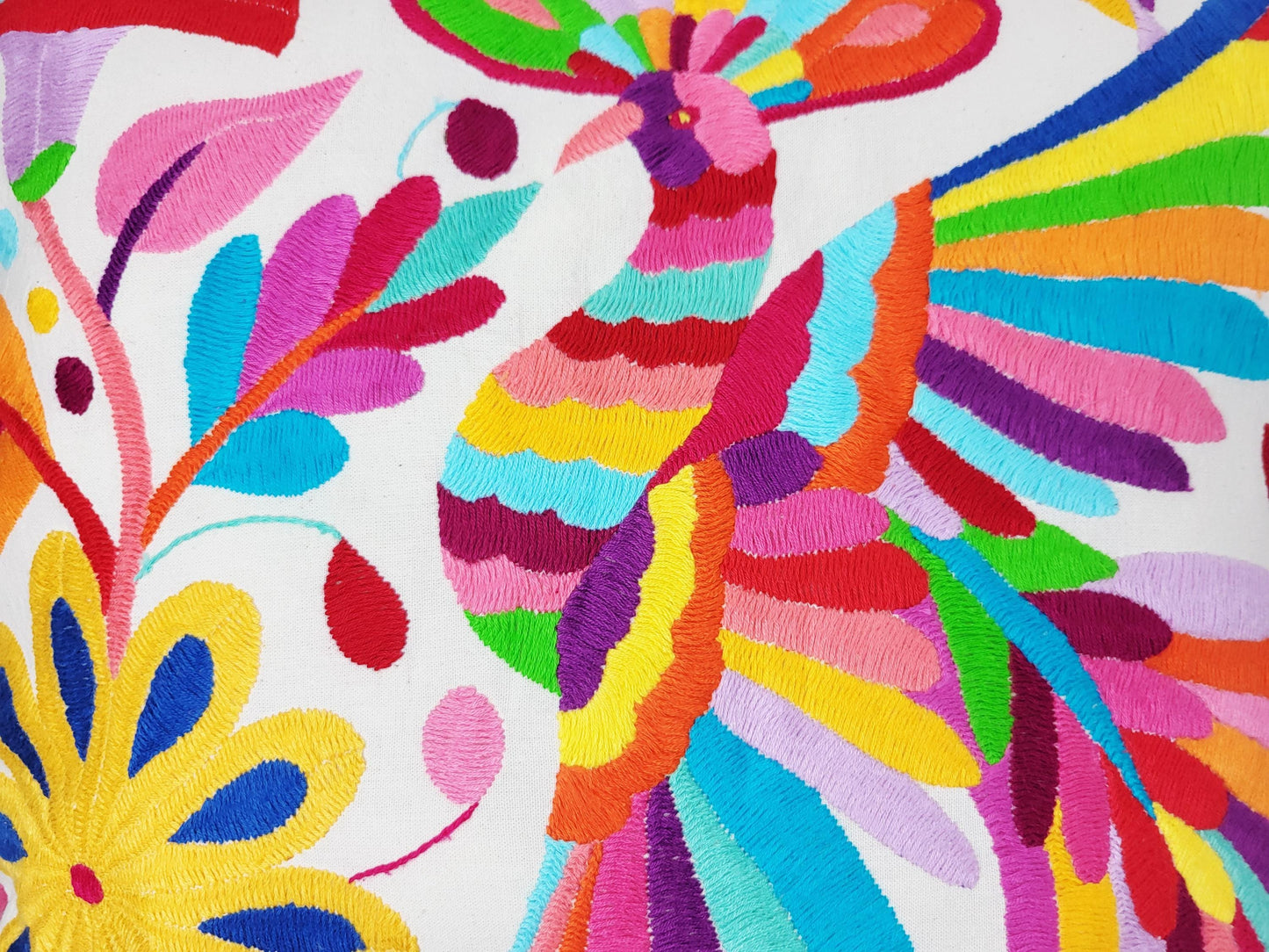 Mexikanischer handbestickter Kissenbezug, Otomi Kissenbezug, Mexiko Kissen, mexikanische Kissenhülle