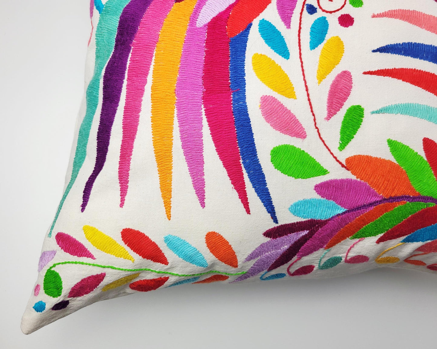 Mexikanischer handbestickter Kissenbezug, Otomi Kissenbezug, Mexiko Kissen, mexikanische Kissenhülle