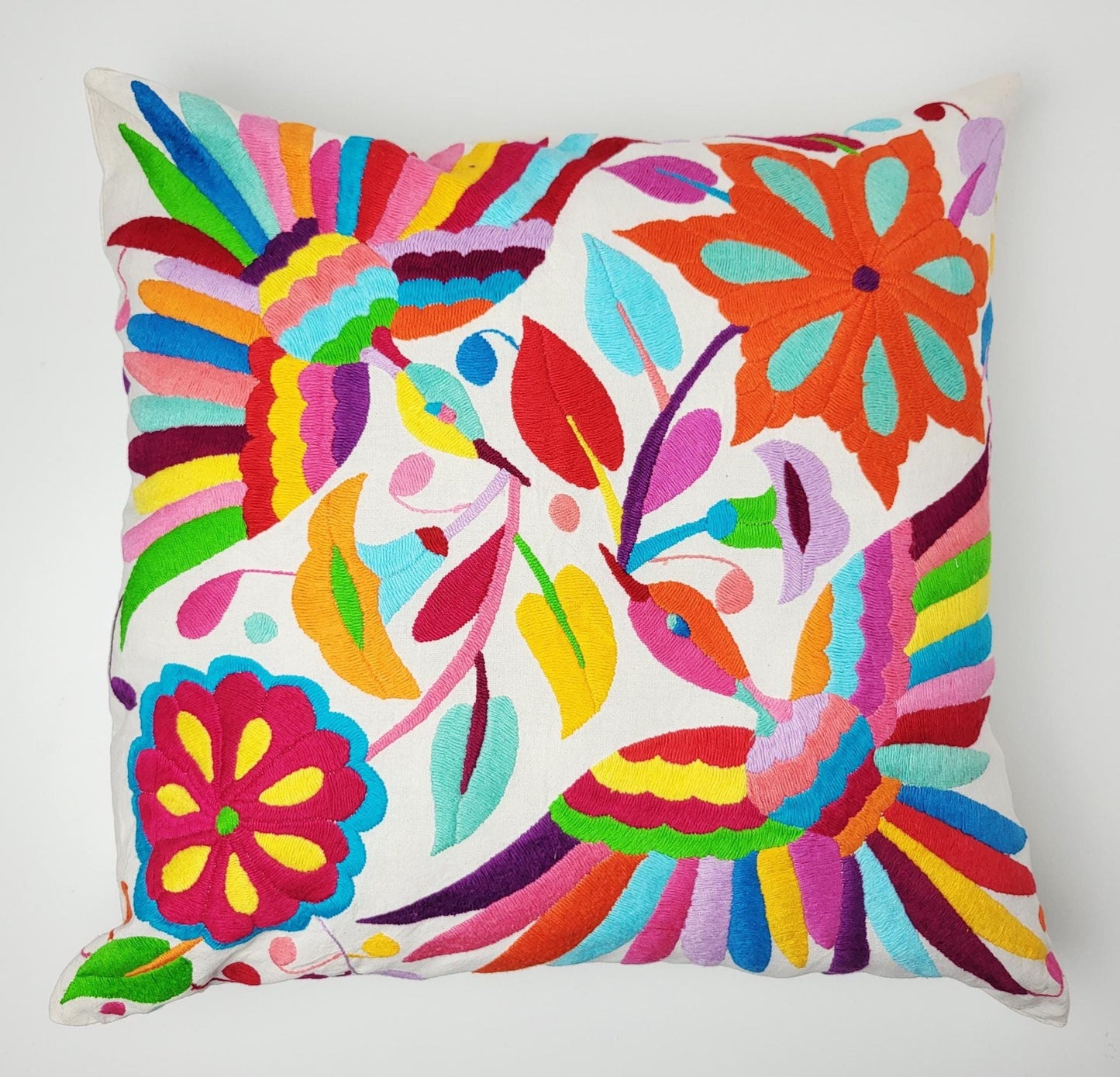 Mexikanischer handbestickter Kissenbezug, Otomi Kissenbezug, Mexiko Kissen, mexikanische Kissenhülle