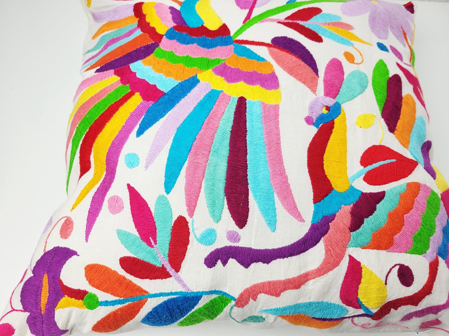 Mexikanischer handbestickter Kissenbezug, Otomi Kissenbezug, Mexiko Kissen, mexikanische Kissenhülle
