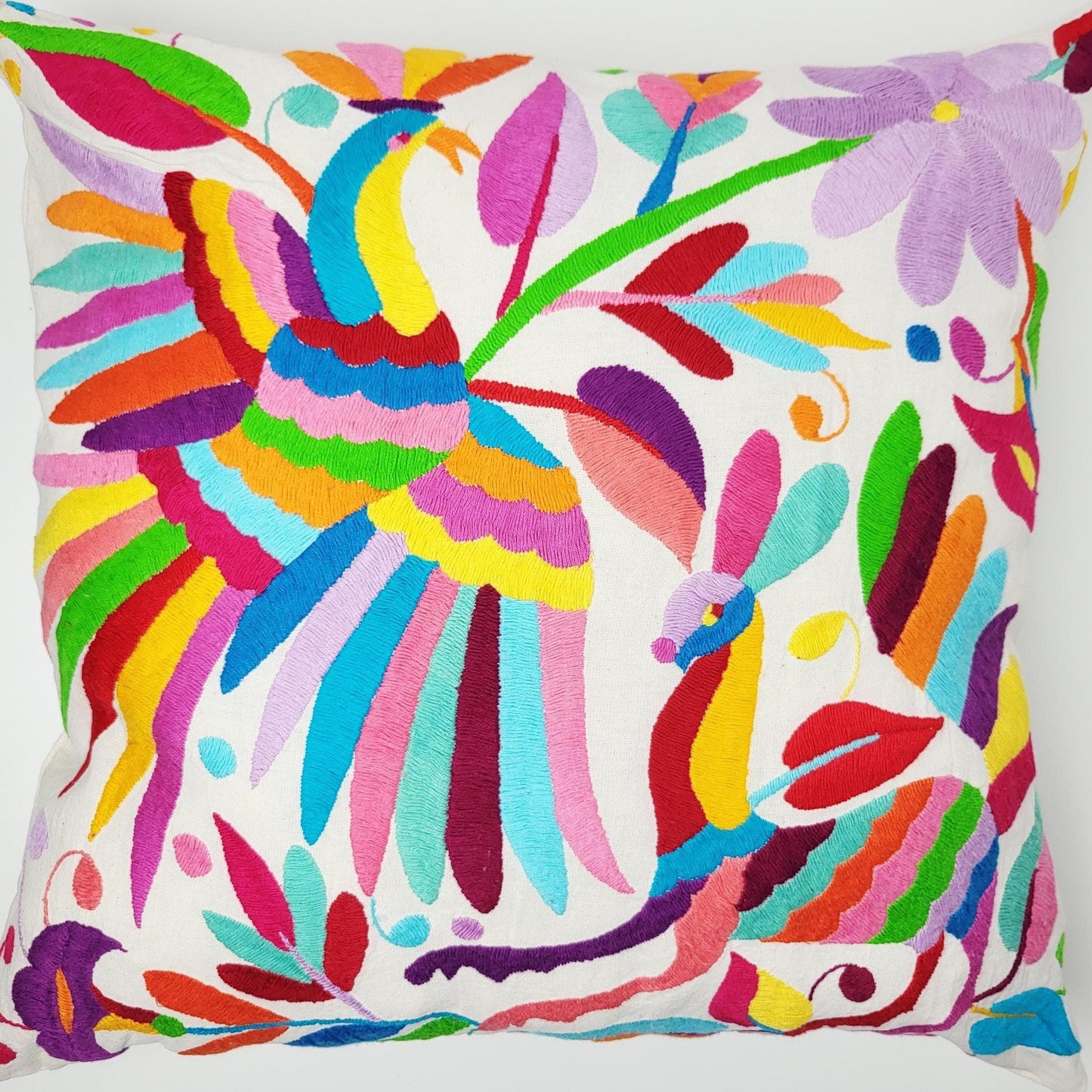 Mexikanischer handbestickter Kissenbezug, Otomi Kissenbezug, Mexiko Kissen, mexikanische Kissenhülle