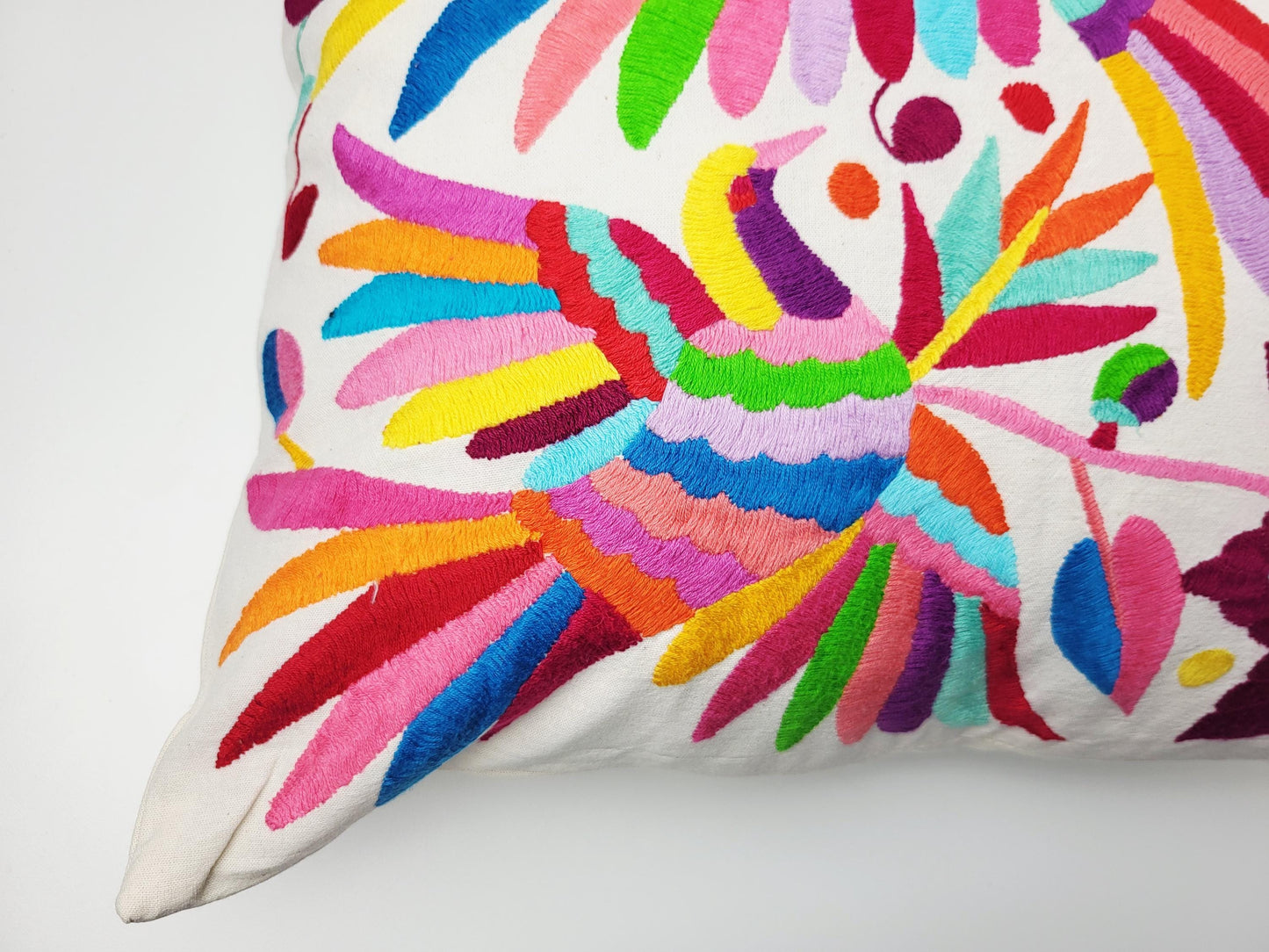 Mexikanischer handbestickter Kissenbezug, Otomi Kissenbezug, Mexiko Kissen, mexikanische Kissenhülle