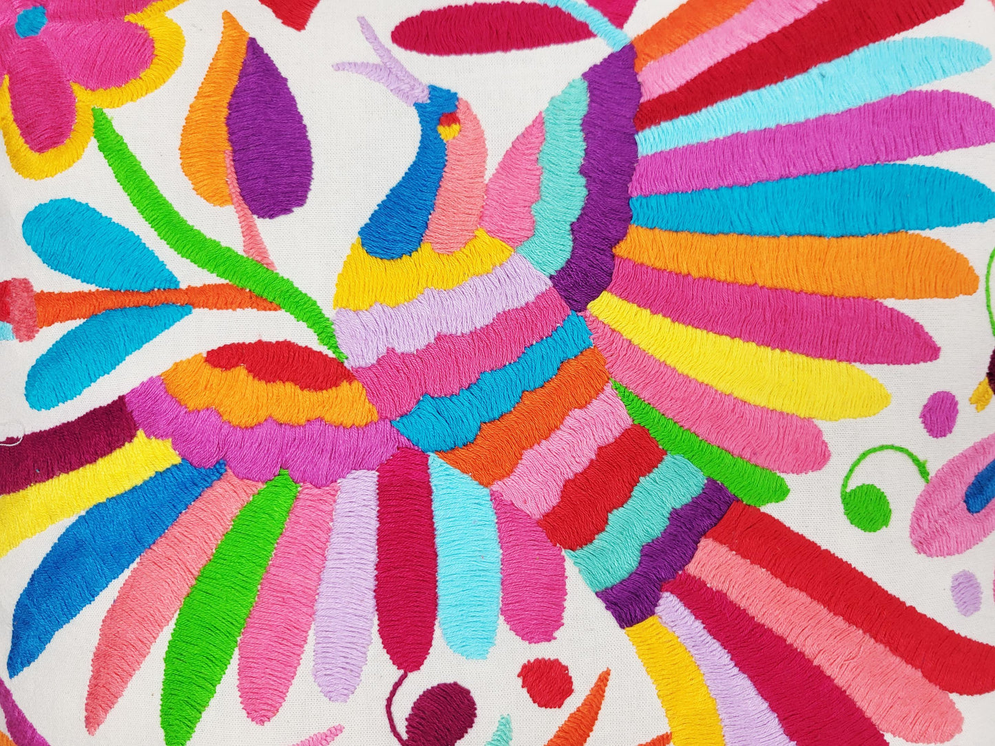 Mexikanischer handbestickter Kissenbezug, Otomi Kissenbezug, Mexiko Kissen, mexikanische Kissenhülle