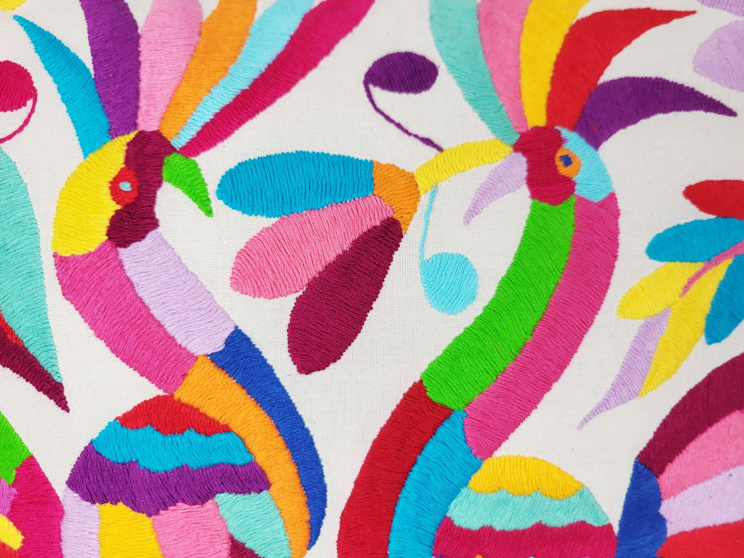 Mexikanischer handbestickter Kissenbezug, Otomi Kissenbezug, Mexiko Kissen, mexikanische Kissenhülle