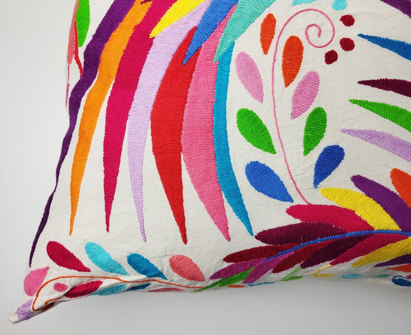 Mexikanischer handbestickter Kissenbezug, Otomi Kissenbezug, Mexiko Kissen, mexikanische Kissenhülle