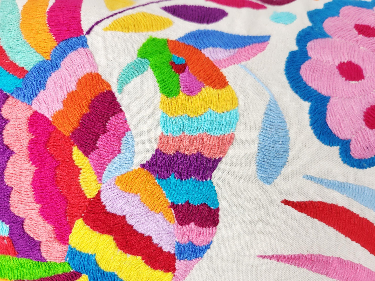 Mexikanischer handbestickter Kissenbezug, Otomi Kissenbezug, Mexiko Kissen, mexikanische Kissenhülle